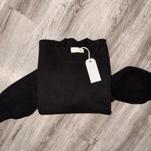 NEW By Together Ribbed Knit Sweater Black size Small